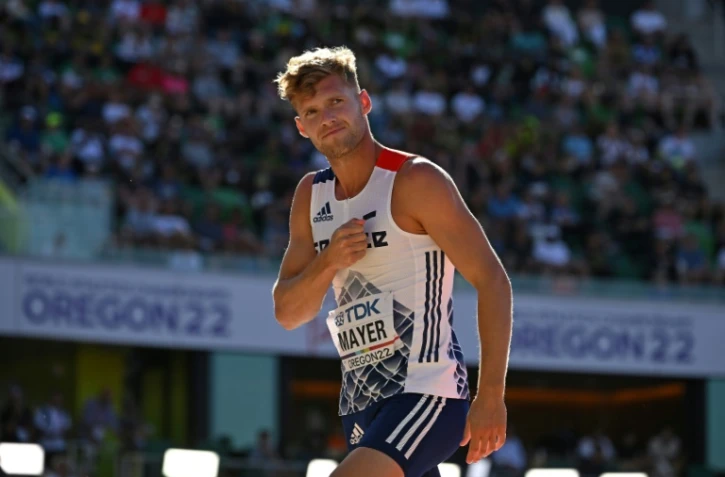 Le décathlonien français Kevin Mayer lors des championnats du monde à Eugene (Etats-Unis), le 23 juillet 2022