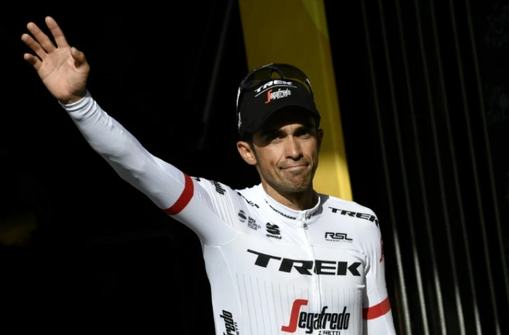 L'Espagnol Alberto Contador, lors du Tour de France le 19 juillet 2017 à Serre-Chevalier