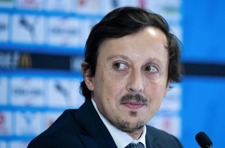 Le président de l'OM Pablo Longoria, le 18 décembre 2024 à Marseille 