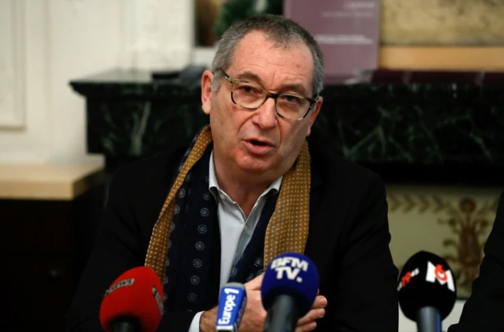 Eric Mouzin, père d'Estelle Mouzin, disparue depuis 2003, tient une conférence de presse à Paris, le 9 janvier 2018