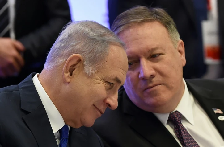 Benjamin Netanyahu et Mike Pompeo, à Varsovie le 14 février 2019