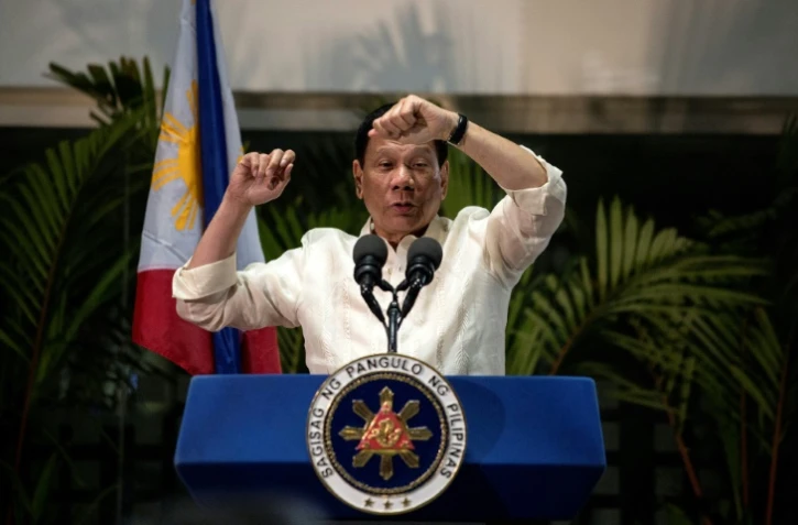 Le président philippin Rodrigo Duterte à Manille, le 23 mars 2017