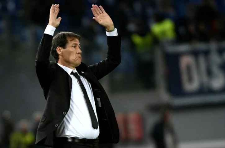 L'entraîneur de Marseille, Rudi Garcia, lors d'un match de phase de groupes de la Ligue des champions face à la Lazio, à Rome, le 8 novembre 2018