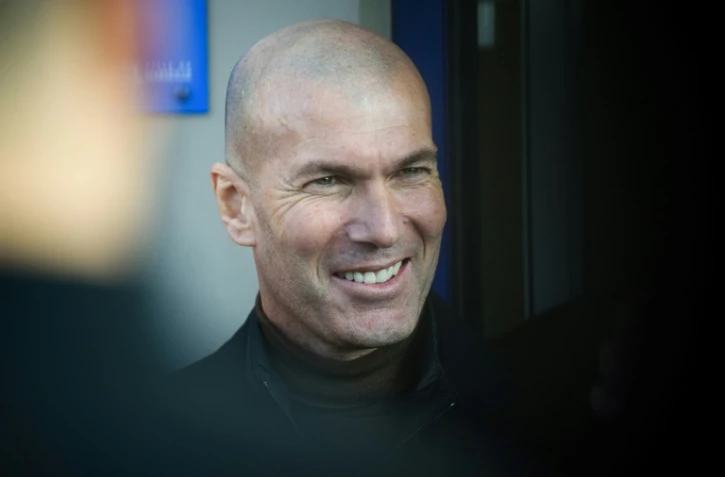 Zinédine Zidane à l'inauguration d'un cabinet de téléconsultation dans le quartier de La Castellane, le 11 février 2022 à Marseille