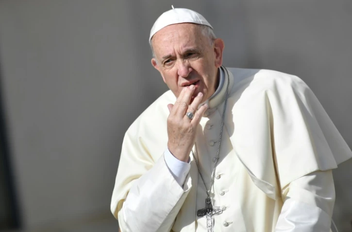 Le pape François au Vatican le 25 avril 2018