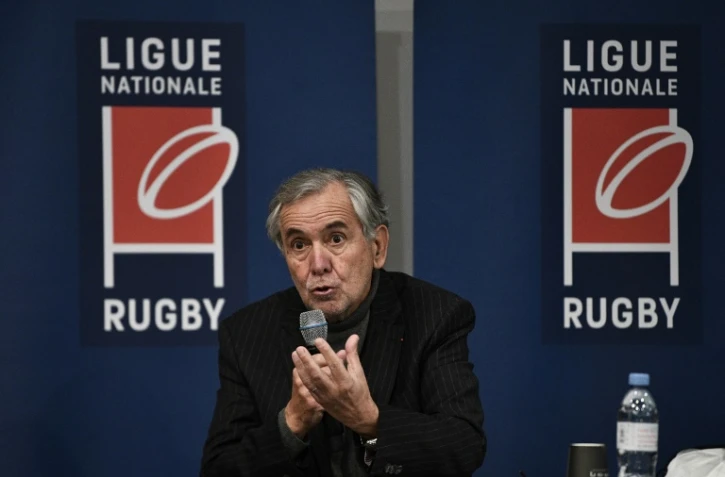 Le président de la Ligue nationale de rugby, René Bouscatel, le 23 mars 2021 au siège de la Ligue à Paris