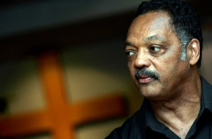 Jesse Jackson, figure de la lutte pour les droits civiques aux Etats-Unis, le 25 octobre 2005 à Johannesburg