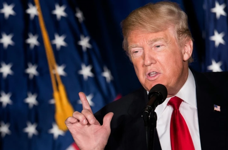 Donald Trump, favori des primaires républicaines aux Etats-Unis, à Washington le 27 avril 2016