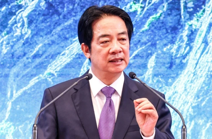 Le président taïwanais Lai Ching-te lors d'un discours marquant ses deux ans à la présidence, le 20 mai 2026 à Taipei