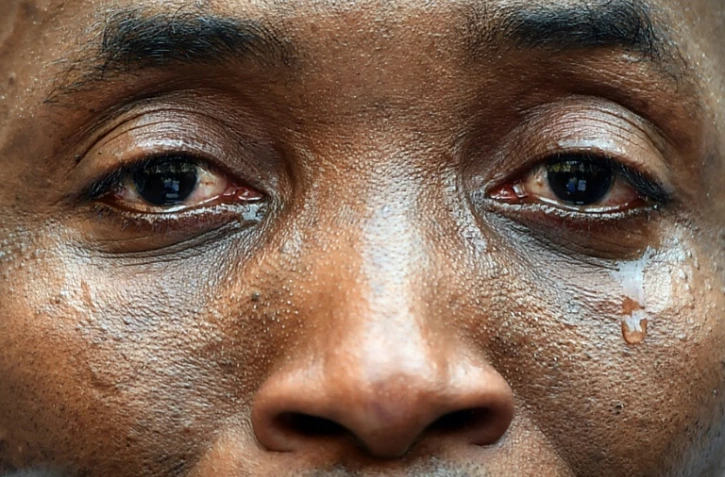 Aboubakar Soumahoro le 23 avril 2015 lors d'une manifestation pour les droits des sans-papiers