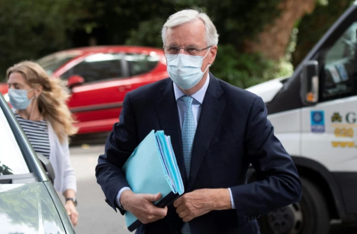 Le négociateur Michel Barnier, en charge des négociations sur l'accord du Brexit pour le compte de l'Union européenne, le 23 juillet 2020 à Londres