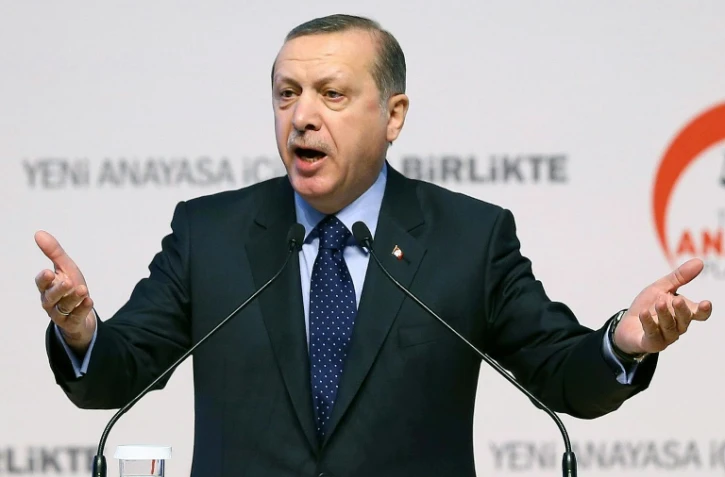 Recep Tayyip Erdogan à Ankara le 28 janvier 2016
