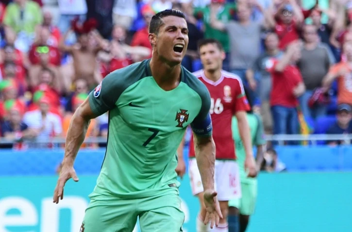 L'attaquant portugais Cristiano Ronaldo, auteur d'un doublé face à la Hongrie lors de l'Euro, le 22 juin 2016 à Lyon