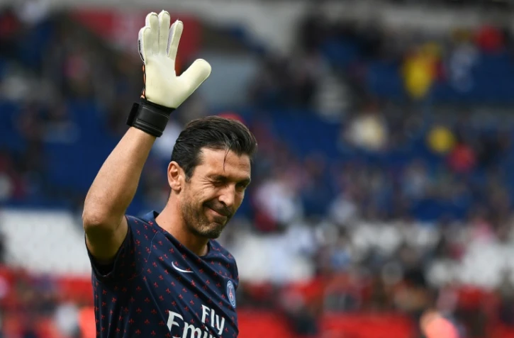 Le gardien italien du Paris-SG, Gianluigi Buffon, avant le match de Ligue 1 face à Angers, au Parc des Princes, le 25 août 2018