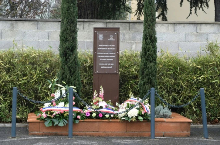 Mémorial en hommage aux militaires tués en 2012 par Mohamed Merah, le 15 mars 2017 à Montauban