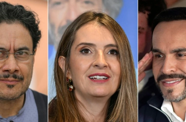 De gauche à droite, les candidats à la présidence en Colombie Ivan Cepeda, Paloma Valencia et Abelardo de la Espriella