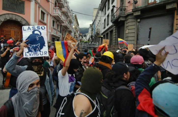Des manifestants à Quito, le 17 juin 2022
