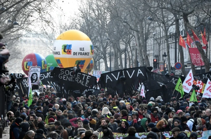 Manifestation contre la réforme des retraites le 24 janvier 2020 à Paris