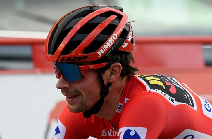 Le Slovène Primoz Roglic remporte le Tour d'Espagne à l'issue de la 18e et dernière étape, le 8 novembre 2020 à Madrid