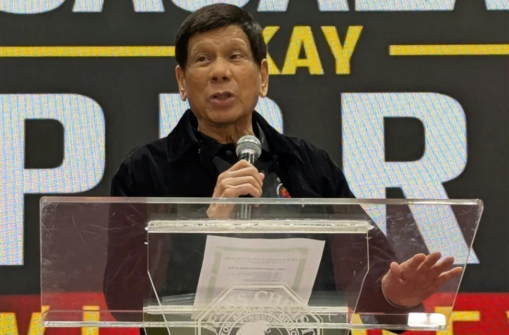 L'ancien président des Philippines, Rodrigo Duterte, à Hong Kong le 9 mars 2025