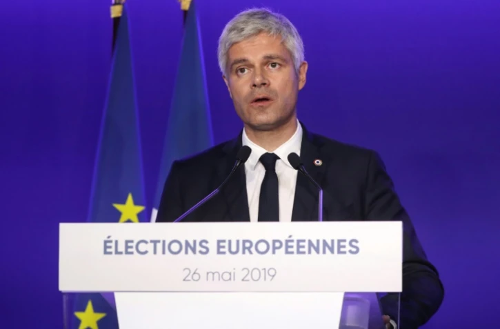 Le président des Républicains (LR) Laurent Wauquiez s'exprime, le 26 mai 2019 à Paris