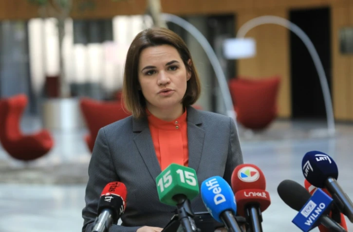 L'opposante bélarusse Svetlana Tikhanovskaïa à Vilnius, le 24 mai 2021