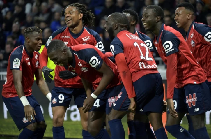 Le milieu de terrain de Lille Boubakary Soumaré (c) lors du match nul 2-2 face à Lyon en 35e journée de L1 le 5 mai 2019