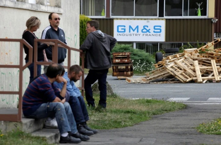 Dernière étape judiciaire pour les salariés de GM&S, photographiés dans leur usine de La Souterraine le 24 juillet 2017
