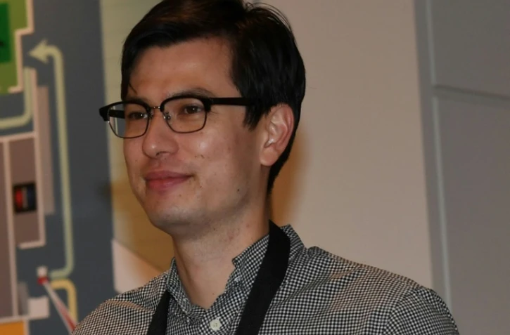 L'étudiant australien Alex Sigley, libéré après avoir été détenu en Corée du Nord, à son arrivée à l'aéroport de Tokyo, le 4 juillet 2019