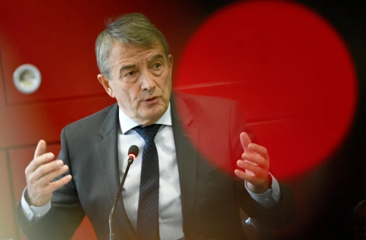 Wolfgang Niersbach en conférence de presse, le 22 octobre 2015 à Francfort 