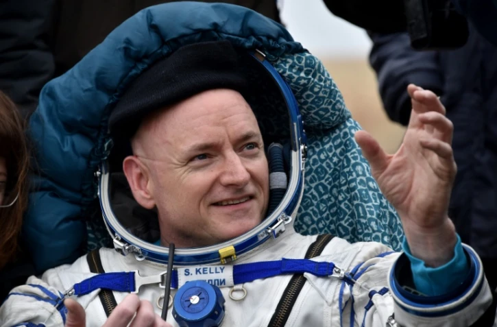 Scott Kelly après son atterrissage le 2 mars 2016 à Dzhezkazgan au Kazakhstan