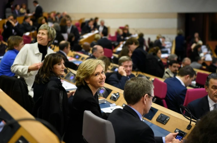 Valérie Pécresse lors de l'élection à la présidence de la région Ile-de-Frane le 18 décembre 2015 à Paris