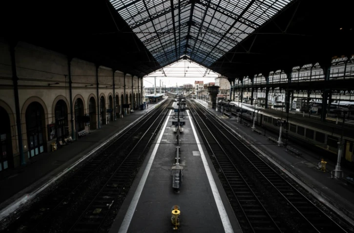 La gare de Lyon Perrache pendant la grève le 3 avril 2018