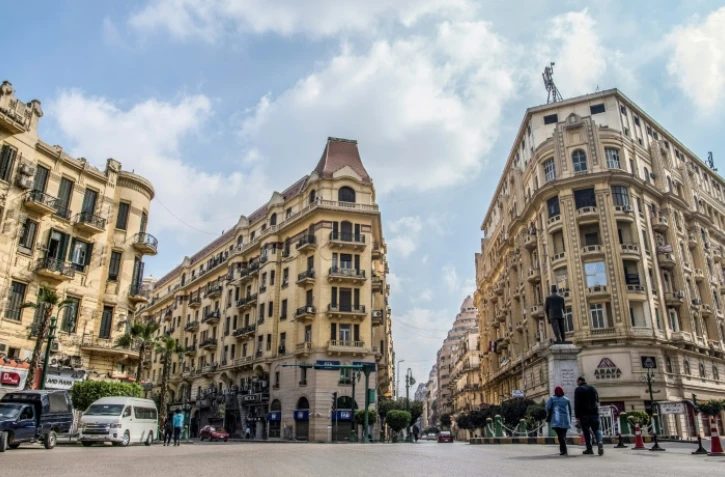 Une vue de la place Talaat Harb au Caire, le 8 mars 2019