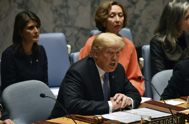 Donald Trump préside le Conseil de sécurité de l'ONU, le 26 septembre 2018 au siège des Nations unies, à New York