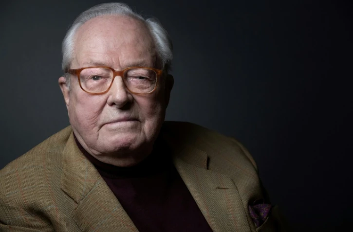 Portrait de Jean-Marie Le Pen le 2 février 2022 à Rueil-Malmaison (Hauts-de-Seine)