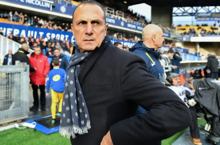 L'entraîneur de Montpellier Michel Der Zakarian lors de la réception de Rennes le 25 novembre 2018