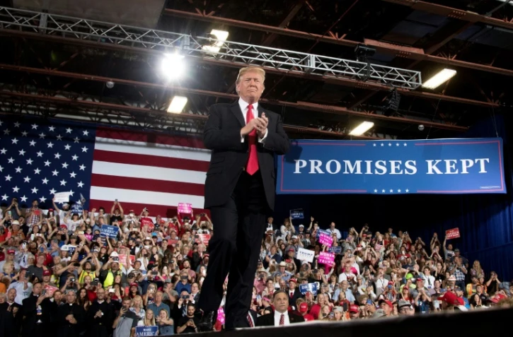 Le président américain Donald Trump lors d'une réunion publique à Great Falls, le 5 juillet 2018 dans le Montana