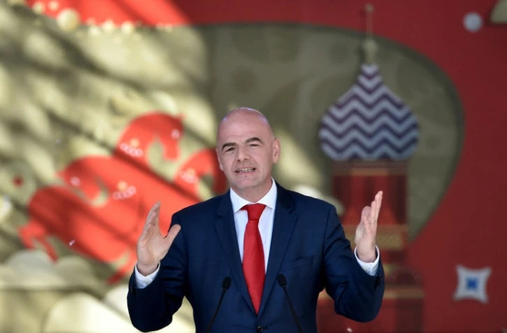 Le président de la Fifa Gianni Infantino, le 1 juin à Moscou