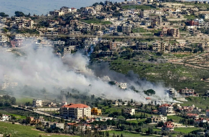 Le village de Khiam, dans le sud du Liban, visé par des opérations militaires israéliennes le 17 mars 2026