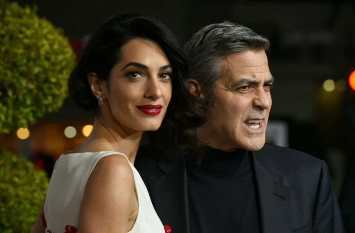 George Clooney et son épouse Amal à l'avant-première de "Ave César" le 1er février 2016 à Westwood, en Californie