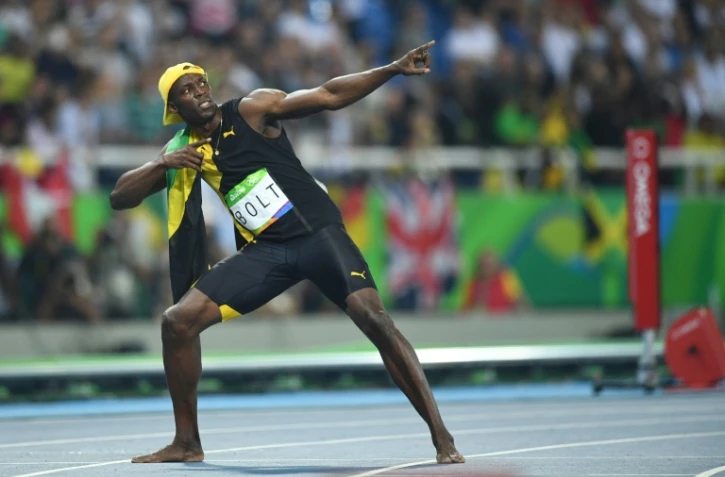 Usain Bolt médaillé d'or olympique sur 100 m à Rio, le 14 août 2016