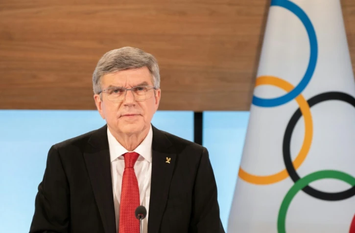 Le président du Comité international olympique (CIO), Thomas Bach, au siège de l'organisation à Lausanne, le 10 mars 2021