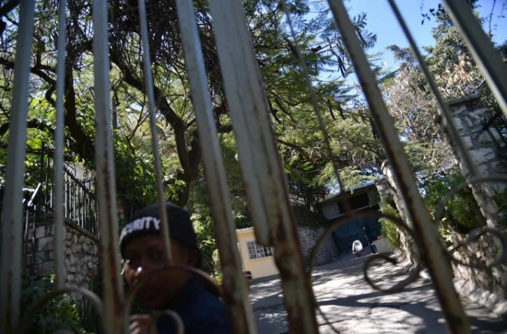 L'entrée des locaux d'Oxfam à Pétion-Ville, dans le district de Port-au-Prince, le 13 février 2018