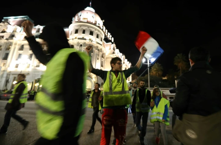 Manifestation de "gilets jaunes" à Nice, le 15 novembre 2018