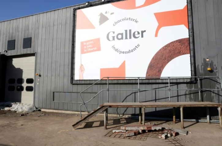 L'usine du chocolatier Galler endommagée par les inondations, le 17 juillet 2021 à Vaux-sous-Chèvremont, en Belgique