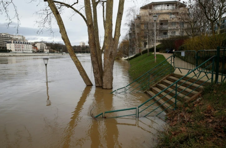 L'Ile de la Grande Jatte, sur la Seine, entre Neuilly-sur-Seine et Levallois-Perret, le 24 janvier 2018