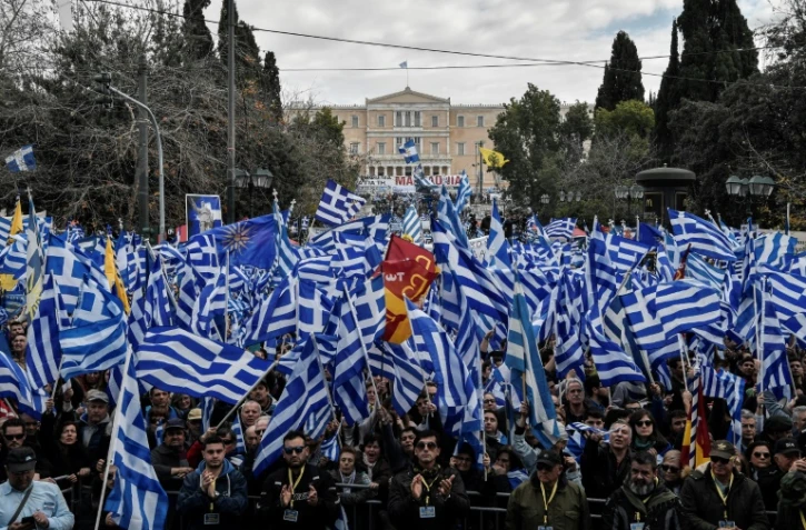 La manifestation contre le nouveau nom de la Macédoine a rassemblé 60.000 personnes selon la police, 100.000 selon les organisateurs, le 20 janvier 2019 à Athènes