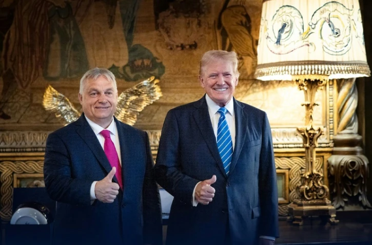 Le Premier ministre hongrois Viktor Orban et le président américain Donald Trump, le 11 juillet 2024 dans la résidence du milliardaire à Mar-a-Lago en Floride