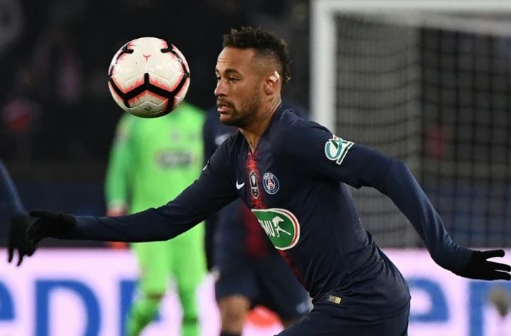 L'attaquant brésilien du Paris-SG, Neymar, lors du 32e de finale de la Coupe de France face à Strasbourg, au Parc des Princes, le 23 janvier 2019